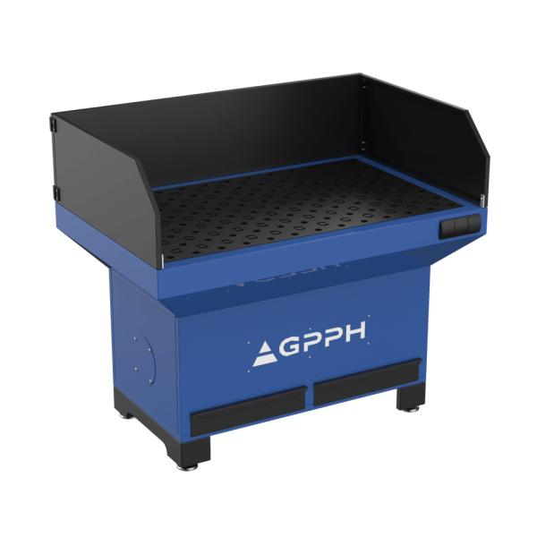 GPPH Stanowisko Szlifiersko-Spawalnicze Podstawa z osłonami 1270x770 mm fi28 mm siatka 100x100 mm