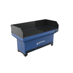 GPPH Banco de rectificado y soldadura Base con protecciones 1870 x 770 mm, diámetro 28 mm, rejilla 100 x 100 mm