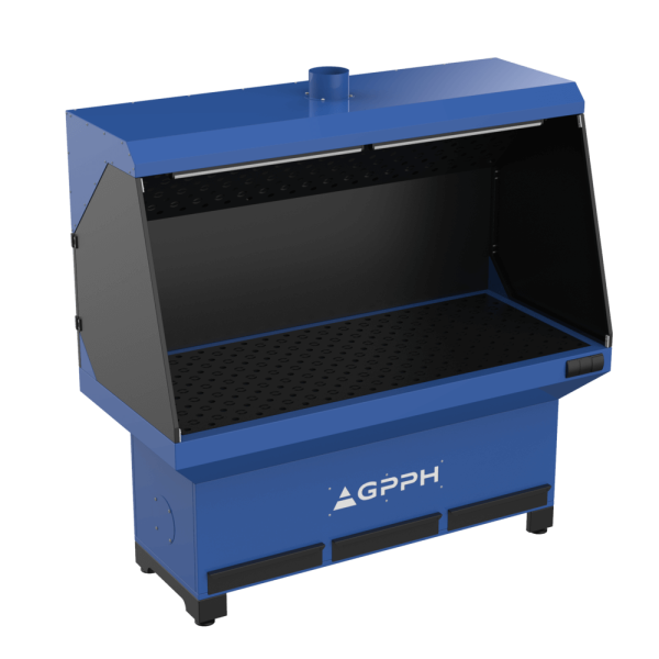 GPPH Stanowisko Szlifiersko-Spawalnicze Podstawa z odciągiem górnym 1870x770 mm fi28 mm siatka 100x100 mm