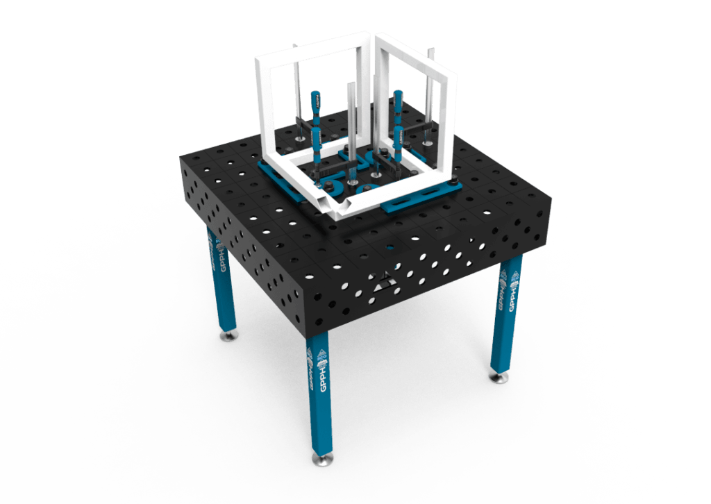 Tradycyjny stół spawalniczy ECO 1000x1000mm z konstrukcją