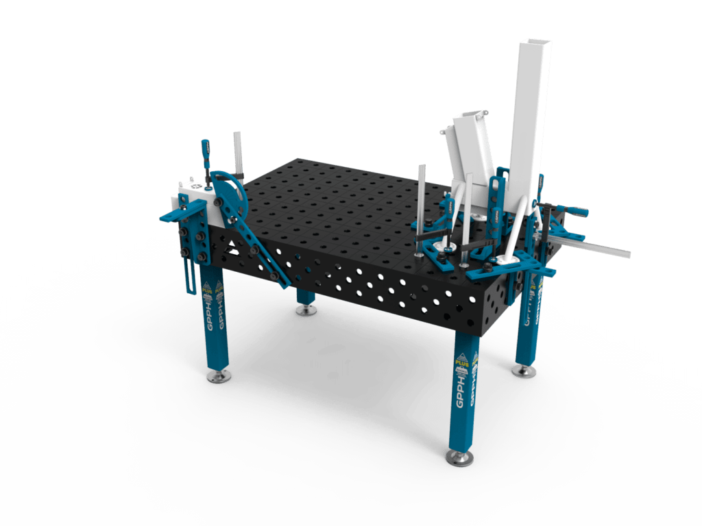 Stół spawalniczy PLUS z konstrukcją pieca rakietowego.
