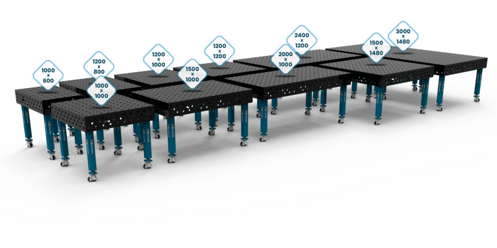 Rozmiary tradycyjnych stołów spawalniczych PLUS