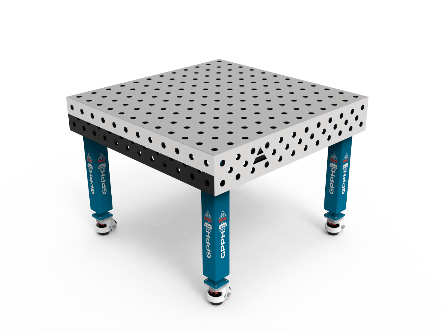 Tradycyjny stół spawalniczy z nakładką nierdzewną zapobiegającą przywieraniu podczas spawania