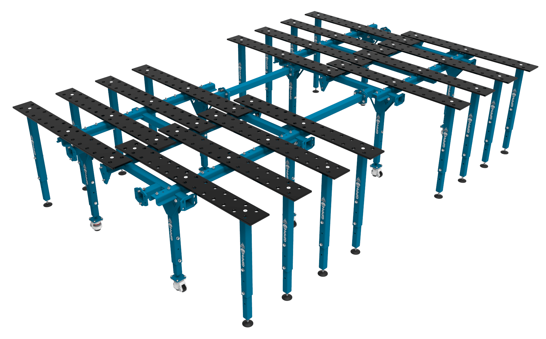 Modular Set with a large work surface 4000x2670 ⌀28 mm 100x100 grid e1695194376466