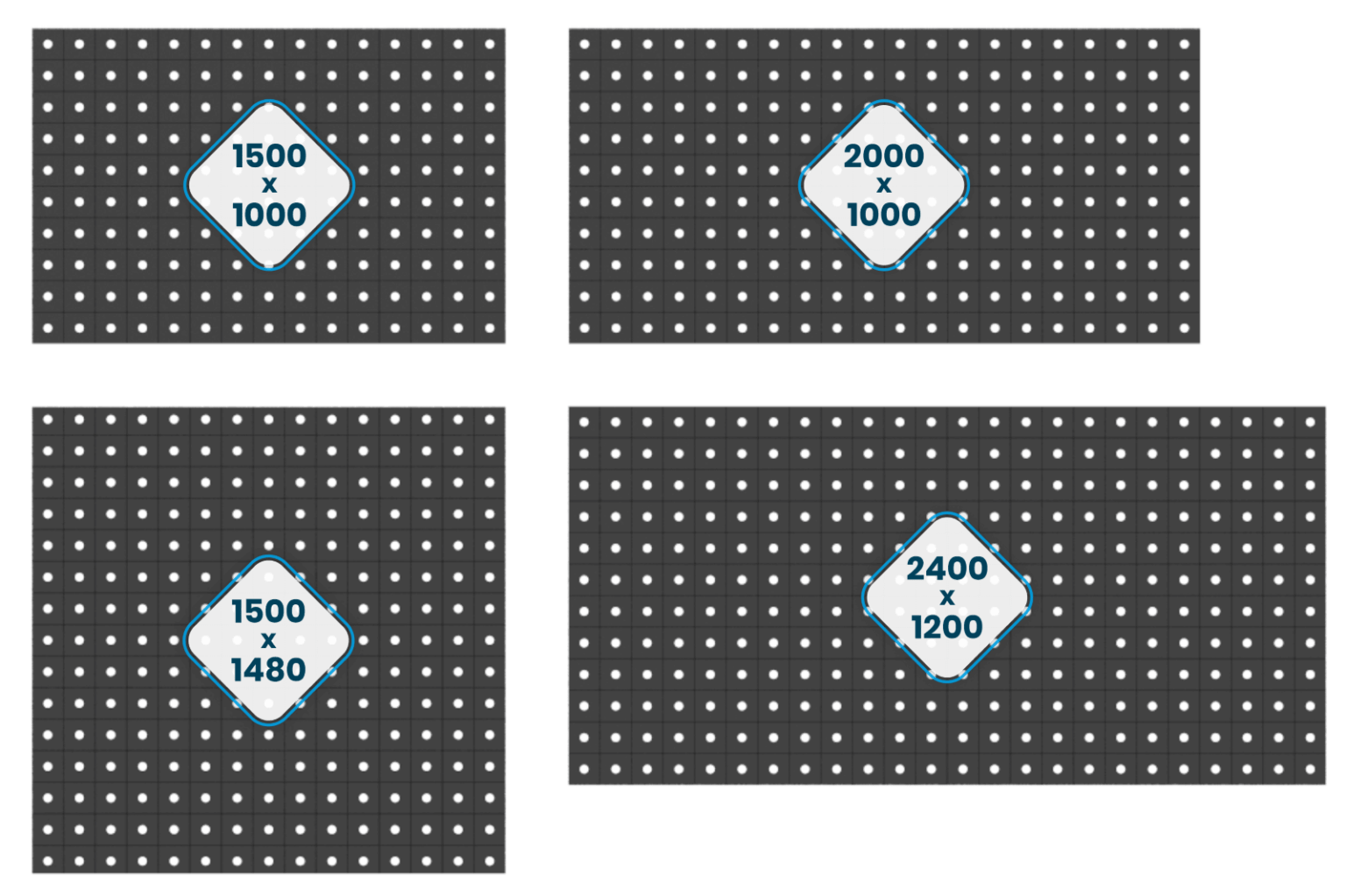 Rozmiary podnoszonych stołów XWT