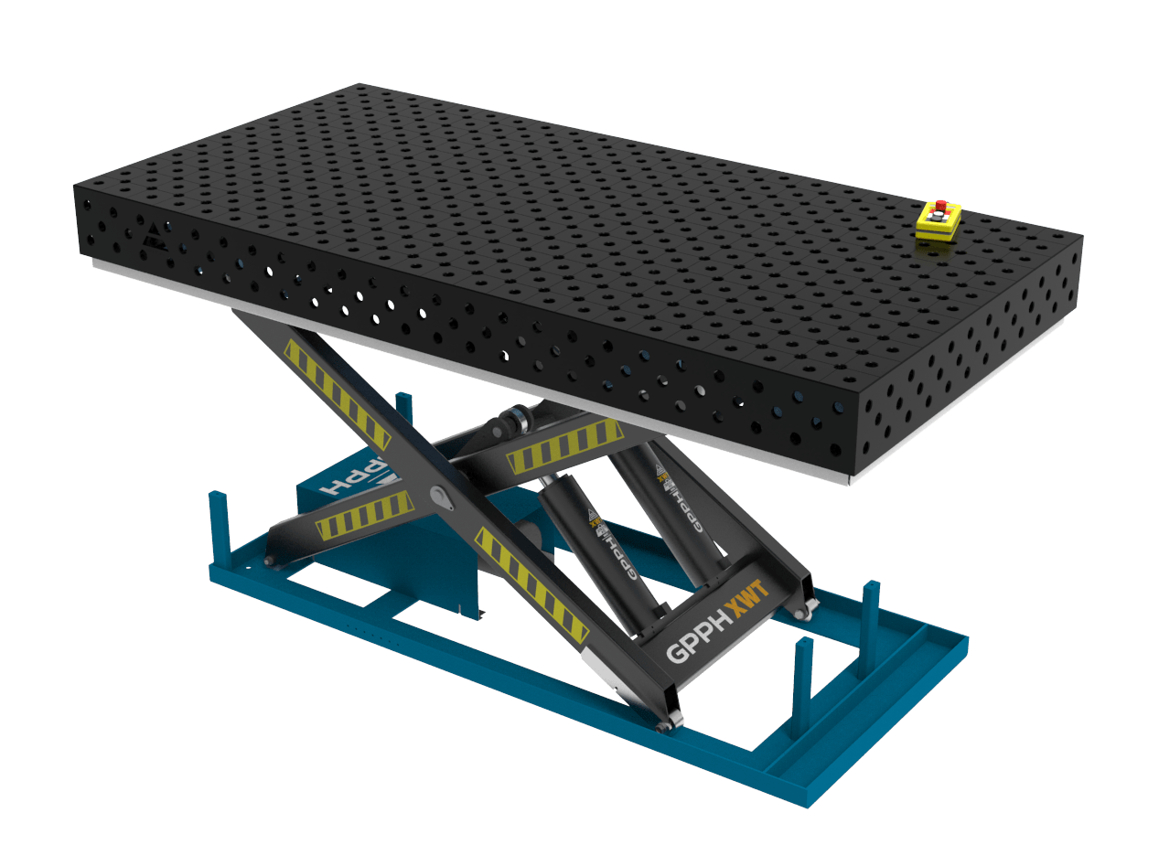 XWT Table 2400x1200 ⌀28 diagonal grid S355J2N e1695190664662