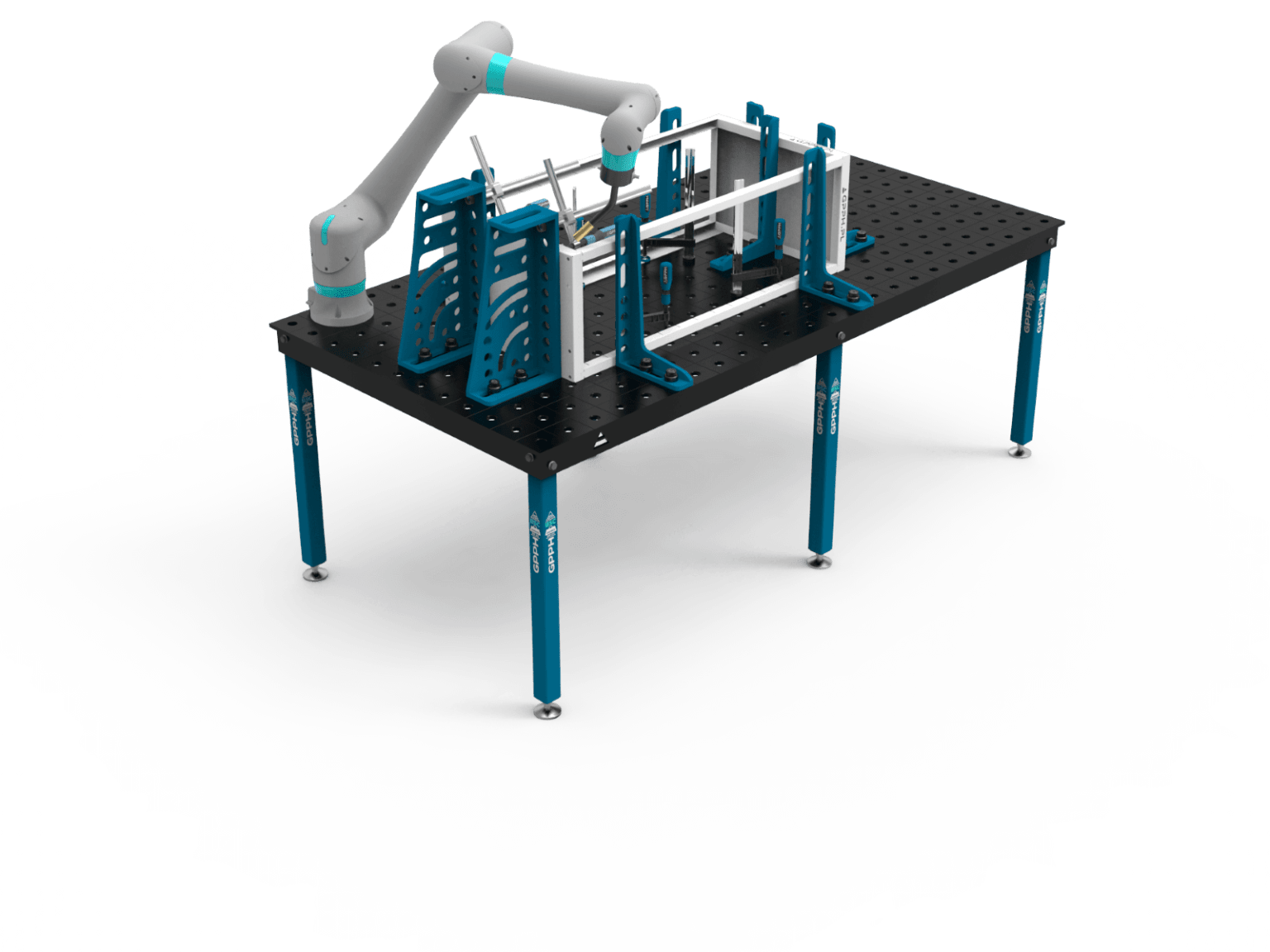 Mesa de soldadura y montaje BASIC con estructura
