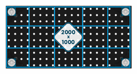 Ożebrowanie ekonomicznego stołu spawalniczego 2000x1000 z serii GPPH SMART