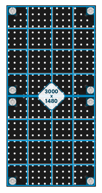 Ożebrowanie ekonomicznego stołu spawalniczego 3000x1480 z serii GPPH SMART