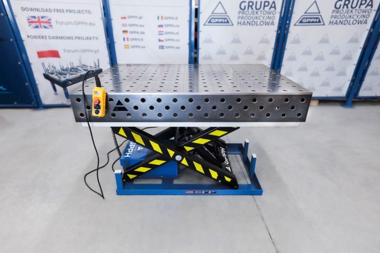 Zvárací stôl GPPH série XWT s hydraulickým zdvíhacím systémom 