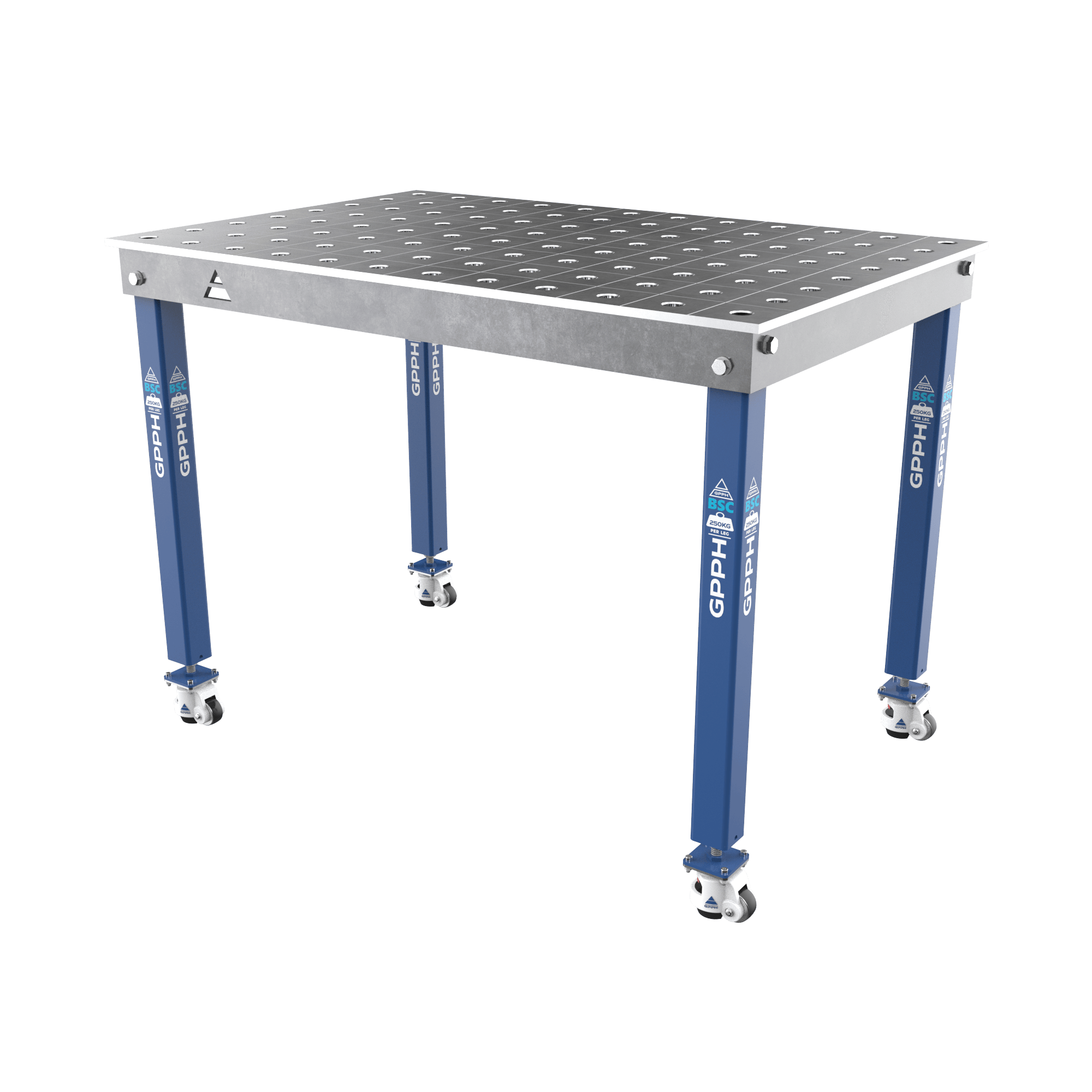 Stół Spawalniczy BASIC Rozmiar - 1200x800mm, Siatka - 100x100mm, System - Φ28, Nogi - Na kołach