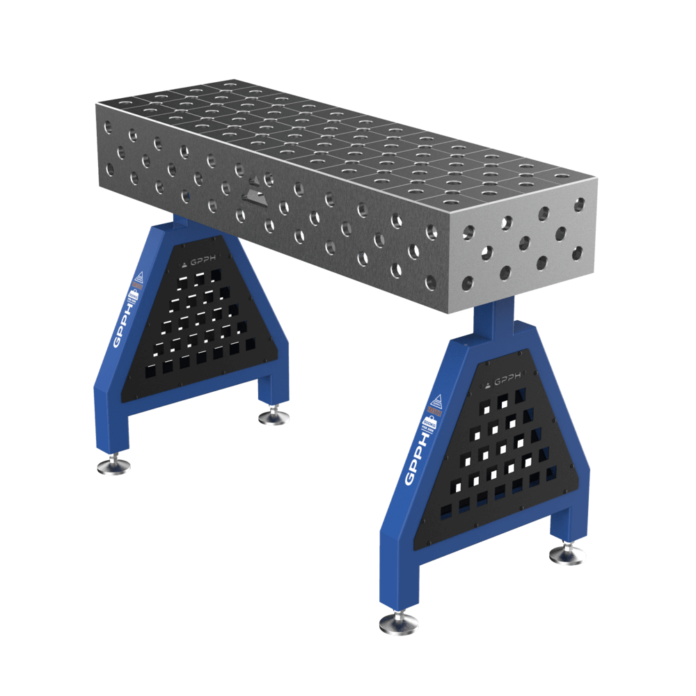 GPPH Podpora spawalnicza TRESTLE PRO na stopach 1200x400x200 mm fi 28 mm siatka diagonalna