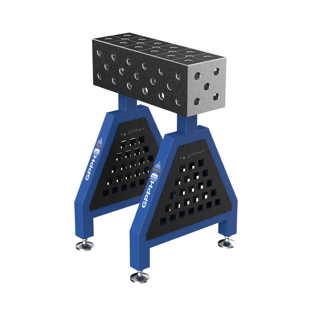 Welding support TRESTLE ECO on feet 600x200x200 mm Ø28 mm diagonal grid