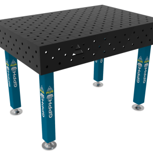 Stół Spawalniczy PLUS Rozmiar - 1200x800mm, Siatka - diagonalna, System - Φ16, Nogi - Na stopach