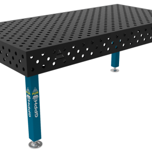Stół Spawalniczy PLUS Rozmiar - 2000x1000mm, Siatka - diagonalna, System - Φ28, Nogi - Na stopach