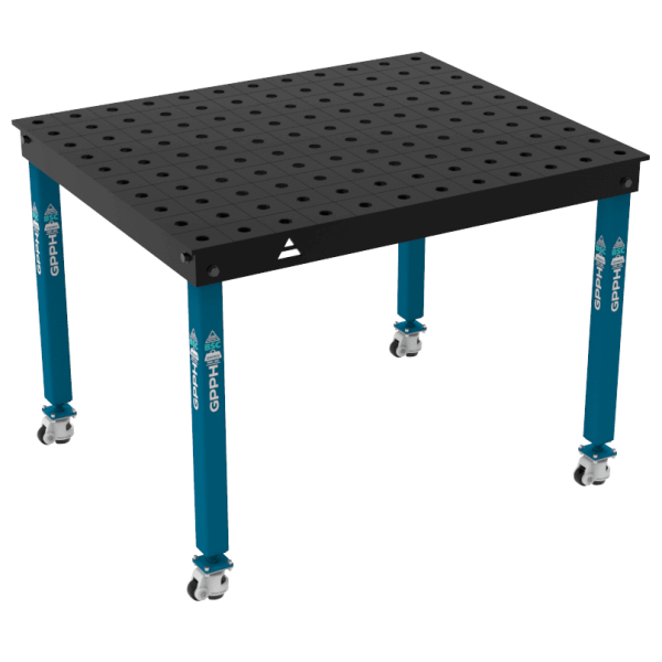 Stół Spawalniczy BASIC Rozmiar - 1200x1000mm, Siatka - 100x100mm, System - Φ28, Nogi - Na kołach