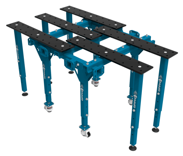 Modułowy stół spawalniczy pojedynczy rozkładany azotowany 1770x1000 mm