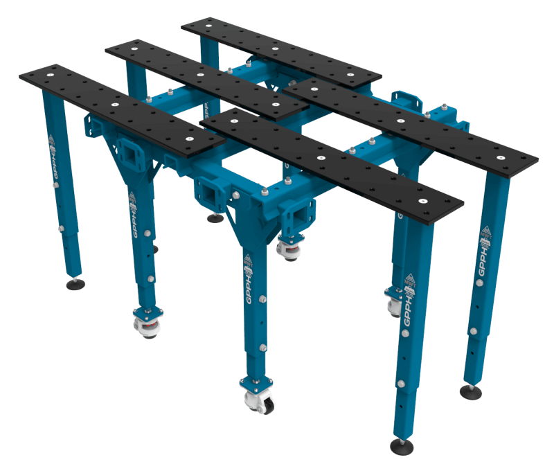 Modułowy stół spawalniczy pojedynczy rozkładany azotowany 1770x1000 mm