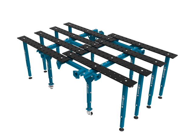 Modułowy stół spawalniczy pojedynczy rozkładany azotowany 2670x1600 mm