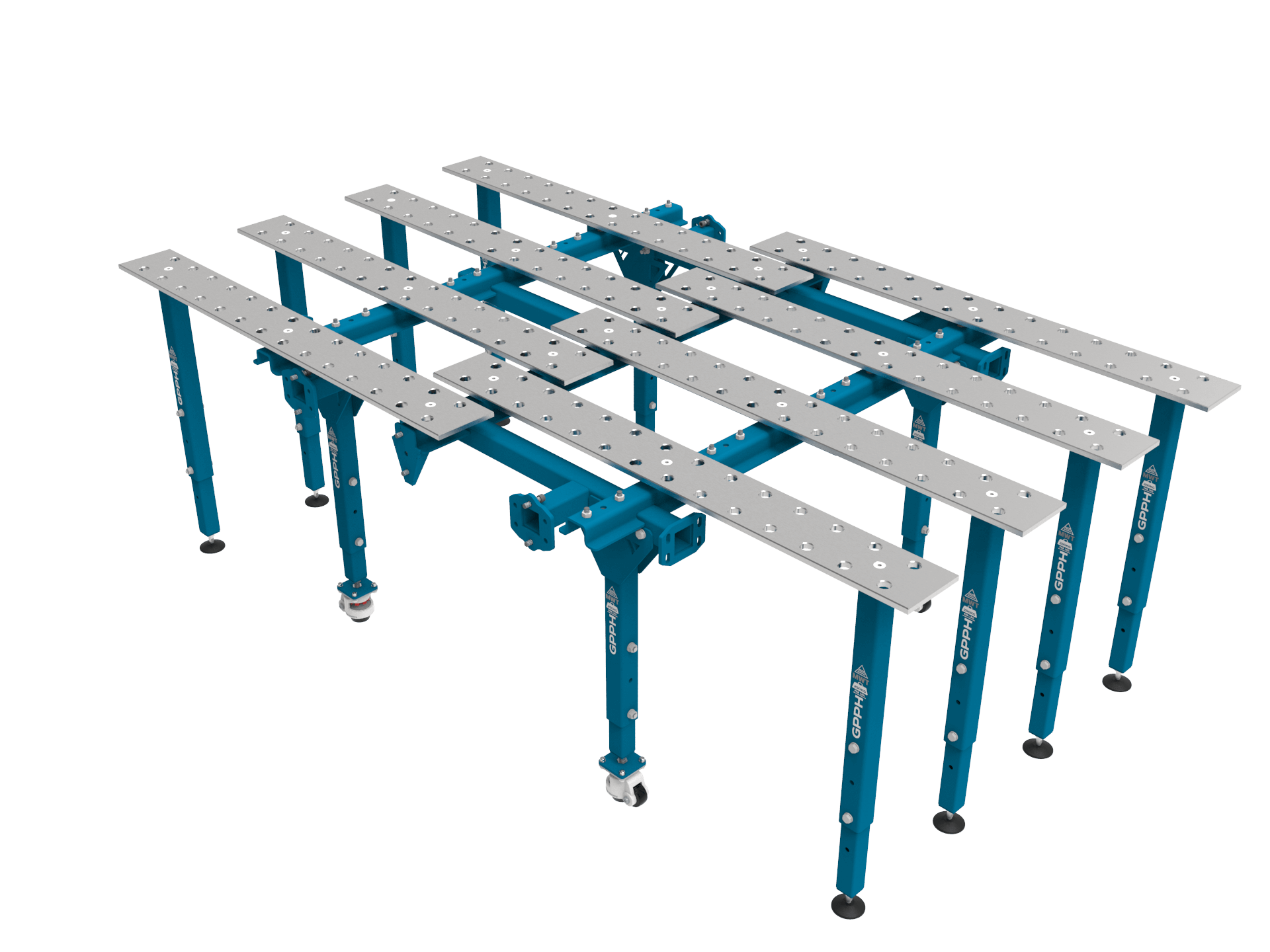 Modular single extendable welding table 2670x1600 mm