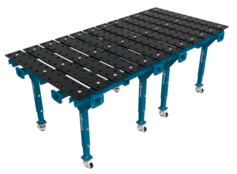 Modular welding table, double, nitrided 2400×1200 mm