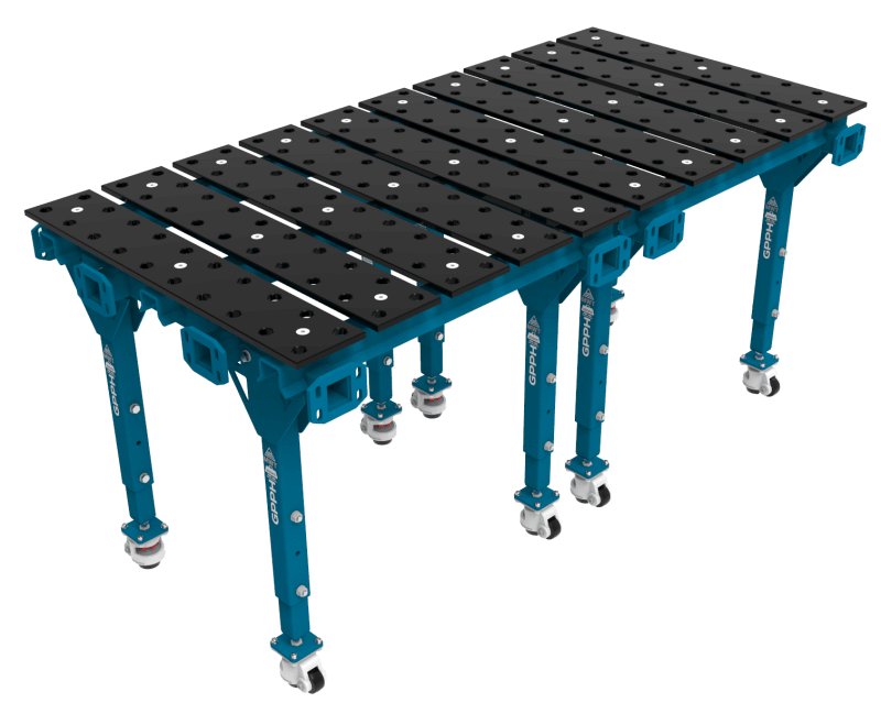 Modular welding table, double, nitrided 2000×1000 mm