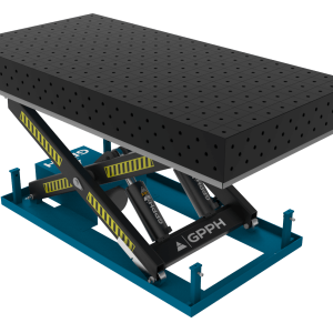Stół Spawalniczy PRO 2000x1000 mm z hydraulicznym systemem podnoszenia, system 28, siatka 50x50mm