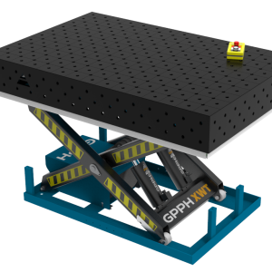 Stół Spawalniczy PRO 1500x1000 mm z hydraulicznym systemem podnoszenia, system 16, siatka diagonalna