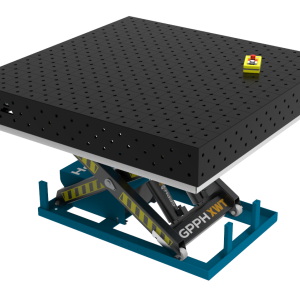Stół Spawalniczy ECO 1500x1480 mm z hydraulicznym systemem podnoszenia, system 16, siatka diagonalna