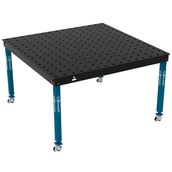 Stół Spawalniczy BASIC Rozmiar - 1500x1480mm, Siatka - 100x100mm, System - Φ28, Nogi - Na kołach