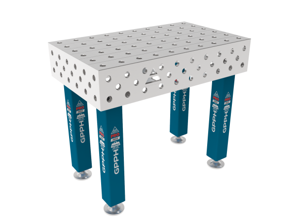 Stół Spawalniczy PRO INOX Rozmiar - 1000x600mm, Siatka - 100x100mm, System - Φ28, Nogi - Na stopach