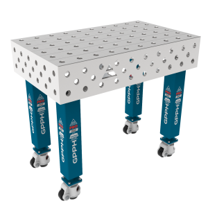 Stół Spawalniczy PRO INOX Rozmiar - 1000x600mm, Siatka - 100x100mm, System - Φ28, Nogi - Na kołach