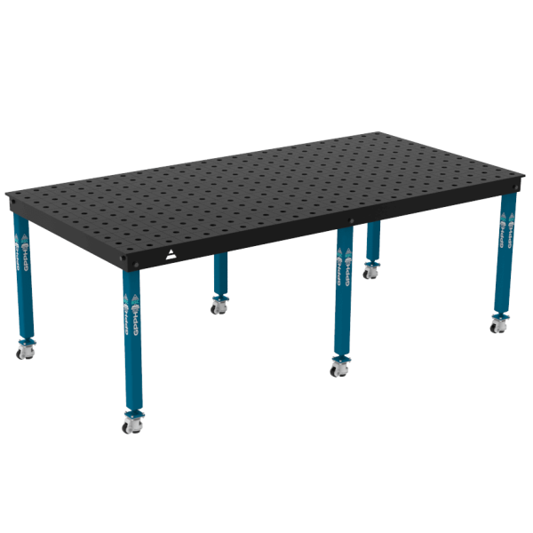 Stół Spawalniczy BASIC Rozmiar - 2400x1200mm, Siatka - 100x100mm, System - Φ28, Nogi - Na kołach