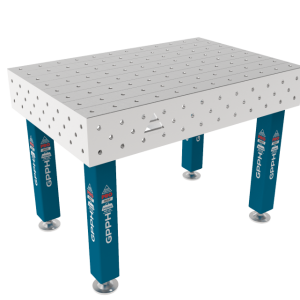 Stół Spawalniczy PRO INOX 1200 x 800 mm Siatka - 100x100mm, System - Φ16, Nogi - Na stopach, Blat - Blat PRO INOX