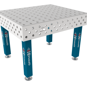 Stół Spawalniczy PRO INOX 1200 x 1000 mm Siatka - 100x100mm, System - Φ28, Nogi - Na stopach, Blat - Blat PRO INOX
