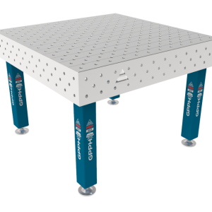 Stół Spawalniczy PRO INOX 1200 x 1200 mm Siatka - diagonalna, System - Φ16, Nogi - Na stopach, Blat - Blat PRO INOX