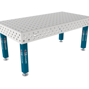 Stół Spawalniczy PRO INOX 2000 x 1000 mm Siatka - 100x100mm, System - Φ28, Nogi - Na stopach, Blat - Blat PRO INOX