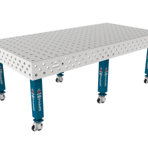 Stół Spawalniczy PRO INOX 2000 x 1000 mm Siatka - 100x100mm, System - Φ28, Nogi - Na kołach, Blat - Blat PRO INOX
