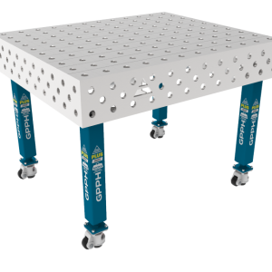 Stół Spawalniczy PLUS INOX 1200 x 1000 mm Siatka - 100x100mm, System - Φ28, Nogi - Na kołach, Blat - Blat plus INOX