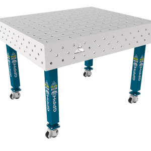 Stół Spawalniczy PLUS INOX 1200 x 1000 mm Siatka - 100x100mm, System - Φ16, Nogi - Na kołach, Blat - Blat plus INOX