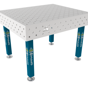 Stół Spawalniczy PLUS INOX 1200 x 1000 mm Siatka - diagonalna, System - Φ16, Nogi - Na stopach, Blat - Blat plus INOX