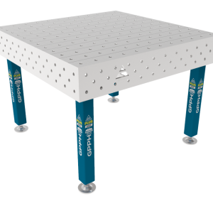 Stół Spawalniczy PLUS INOX 1200 x 1200 mm Siatka - 100x100mm, System - Φ16, Nogi - Na stopach, Blat - Blat PLUS INOX