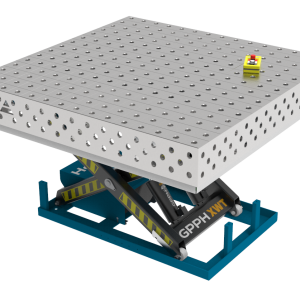 Stół Spawalniczy PRO INOX 1500x1480 mm z hydraulicznym systemem podnoszenia, system 28, siatka 100x100