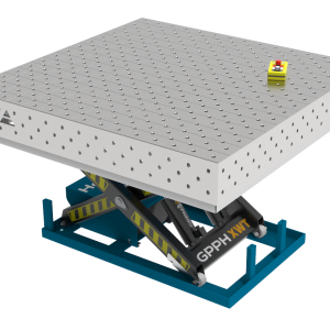 Stół Spawalniczy PLUS INOX 1500x1480 mm z hydraulicznym systemem podnoszenia, system 16, siatka diagonalna