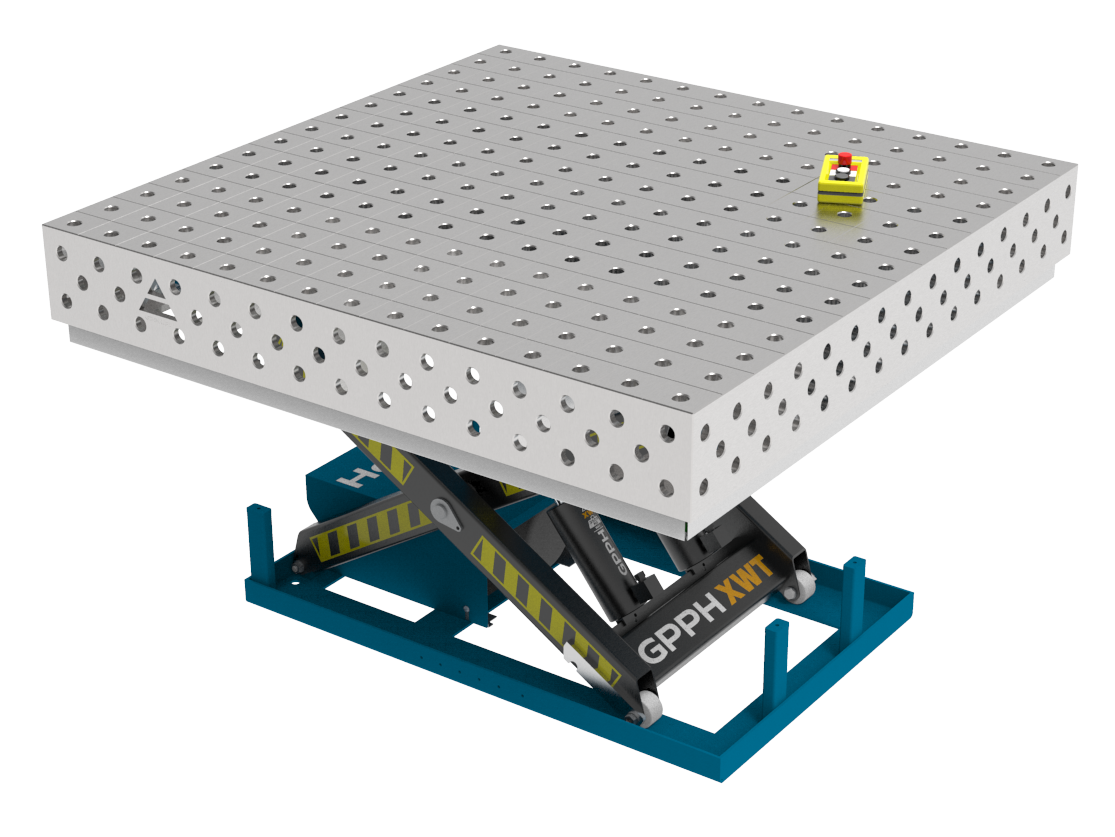 Stół Spawalniczy PLUS INOX 1500x1480 mm z hydraulicznym systemem podnoszenia
