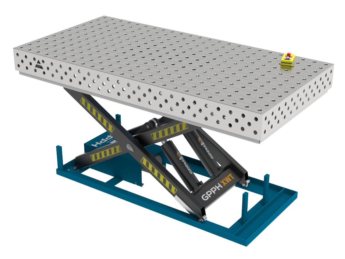 Stół Spawalniczy PLUS INOX 2400x1200 mm z hydraulicznym systemem podnoszenia
