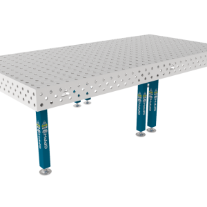 Stół Spawalniczy PLUS INOX 3000 x 1480 mm Siatka - 100x100mm, System - Φ28, Nogi - Na stopach, Blat - Blat PLUS INOX