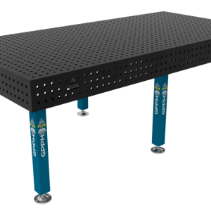 Stół Spawalniczy PLUS Siatka - 50x50mm, System - Φ16, Rozmiar - 2400x1200mm, Nogi - Na stopach