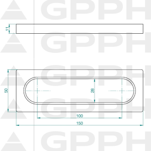 Stoper 150, System - Φ28, Seria - PLUS rysunek techniczny