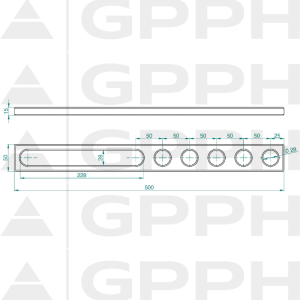 Stoper 500, System - Φ28, Seria - PRO rysunek techniczny